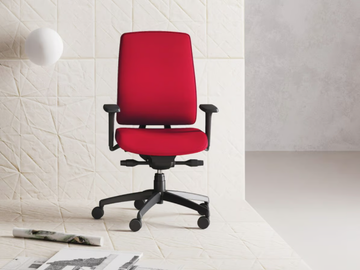 OSCAR - Fabric office chair with castors with 5-Spoke base by Las Mobili - view 2